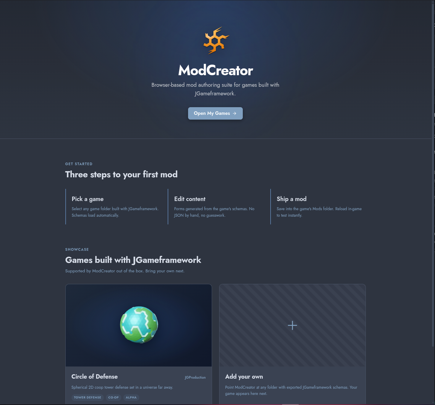JGameFramework screenshot 1